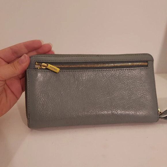 Fossil Chambray Liza Zip Around Clutch Wallet - Picture 4 of 16